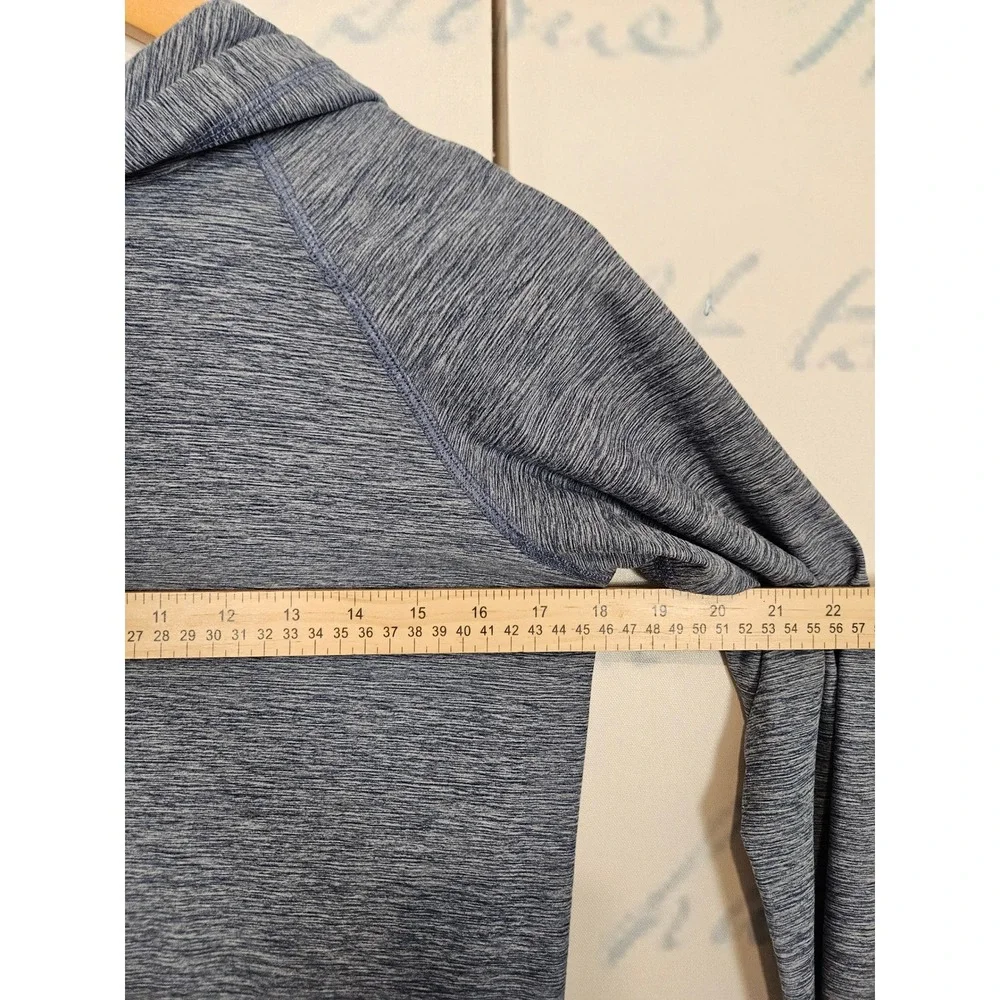 Hanna Andersson Hoodie 12 Blue Heather Active Raglan Thumbhole Pullover